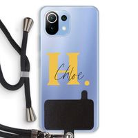 Amber Script: Xiaomi Mi 11 Lite Transparant Hoesje met koord