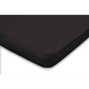 Elegance Topper Hoeslaken Jersey Katoen Stretch - zwart 200x200cm