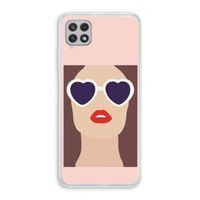 Red lips: Samsung Galaxy A22 4G Transparant Hoesje Red lips: Samsung Galaxy A22 4G Transparant Hoesje