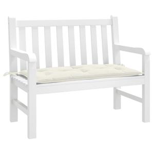 VidaXL Tuinbankkussen 100x50x7 cm stof gemêleerd crèmekleurig