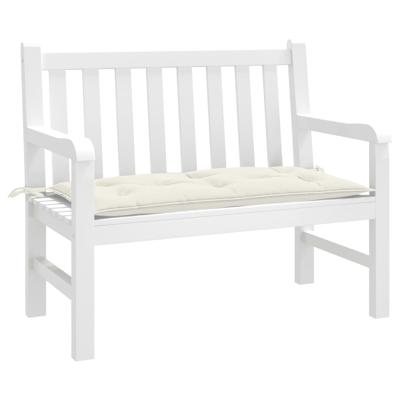 VidaXL Tuinbankkussen 100x50x7 cm stof gemêleerd crèmekleurig