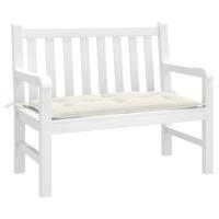 VidaXL Tuinbankkussen 100x50x7 cm stof gemêleerd crèmekleurig