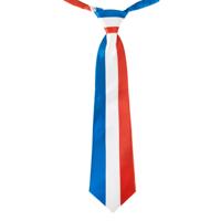 Party Stropdas in de kleuren van vlag Frankrijk - Supporters - Franse verkleed artikelen