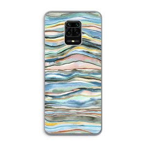 Watercolor Agate: Xiaomi Redmi Note 9 Pro Transparant Hoesje