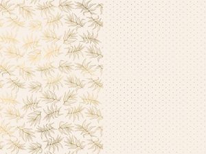 Set 2 rollen Inpakpapier Metallic Roze/Goud Bladeren en Stippen