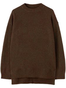 Jil Sander pull en laine à design chiné - Marron