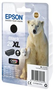 Epson Inktcartridge T2621, 26XL Origineel Zwart C13T26214012