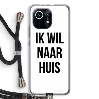 Ik wil naar huis: Xiaomi Mi 11 Transparant Hoesje met koord