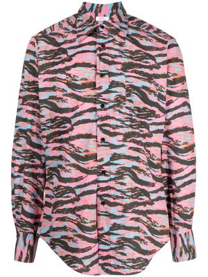 ERL chemise à imprimé zèbre - Rose