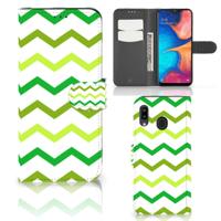 Samsung Galaxy A30 | Telefoon Hoesje | Zigzag Groen