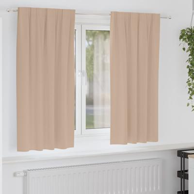 Gordijnen met gordijnen 2 pcs Taupe Polyester
