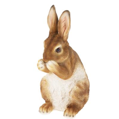 Home & Styling Decoratie paashaas / konijn - bruin - polystone - 23 cm - wassend