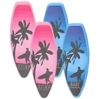 Gerimport Handdoekknijpers - 4x - surfplank - blauw/roze - handdoekklem - kunststof
