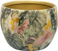 TS Collection bloempot mystery metaal 7x6cm monstera