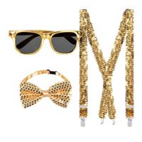 Boland Accessoireset feestoutfit goud