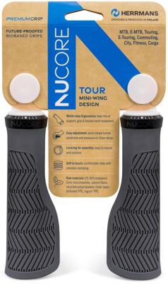 Herrmans handvat "nucore tour" grip herramns nucore tour 130mm wave grey