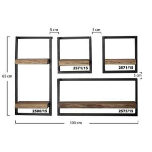 Hoyz - Wandplank Edge - 30cm - Acaciahout - Bruin