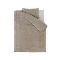 RoyalTextile - Chevron Teddy Dekbedovertrek - Taupe - 140 x 220 RoyalTextile - Chevron Teddy Dekbedovertrek - Taupe - 140 x 220