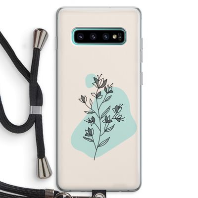 Violets are blue: Samsung Galaxy S10 Plus Transparant Hoesje met koord