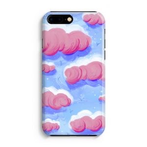 Roze wolken met vogels: iPhone 8 Plus Volledig Geprint Hoesje