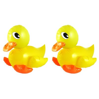 Set van 2x stuks opblaasbare eenden 42 cm Set van 2x stuks opblaasbare eenden 42 cm