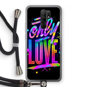 Only Love: Xiaomi Redmi 9 Transparant Hoesje met koord