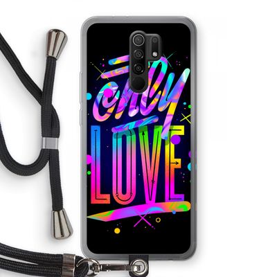 Only Love: Xiaomi Redmi 9 Transparant Hoesje met koord