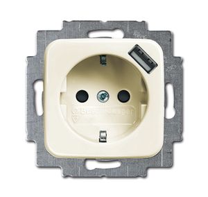 BJ stopcontact met usb lader creme SI 2011-0-6156 212 SI
