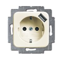 BJ stopcontact met usb lader creme SI 2011-0-6156 212 SI