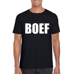 Boef tekst t-shirt zwart heren