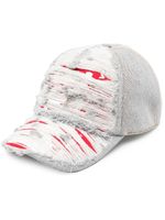 Diesel casquette en jean C-Stram à effet usé - Rouge