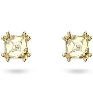 Swarovski 5639124 Oorknoppen Stilla Cushion goudkleurig-geel 6 x 6 mm