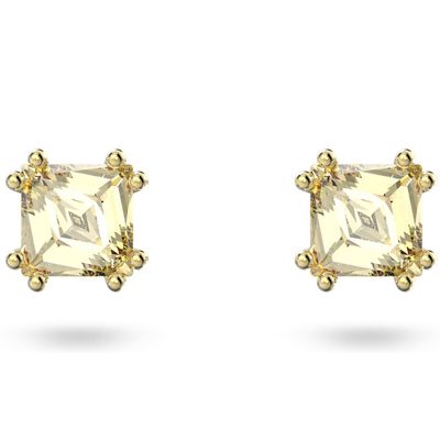 Swarovski 5639124 Oorknoppen Stilla Cushion goudkleurig-geel 6 x 6 mm