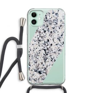 Gespikkelde marmer: iPhone 11 Transparant Hoesje met koord
