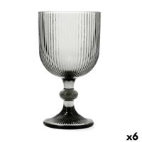 Wijnglas Bidasoa Fosil Grijs Glas 370 ml (6 Stuks)