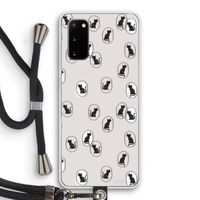 Miauw: Samsung Galaxy S20 Transparant Hoesje met koord