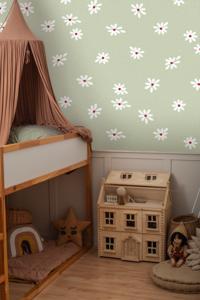Behang Daisy Field Rol Groen