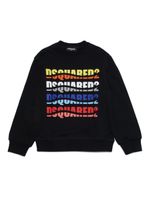 DSQUARED2 KIDS sweat en coton à logo imprimé - Noir