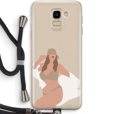 One of a kind: Samsung Galaxy J6 (2018) Transparant Hoesje met koord