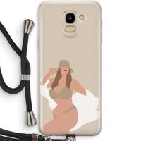 One of a kind: Samsung Galaxy J6 (2018) Transparant Hoesje met koord