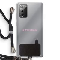 kwetsbaar: Samsung Galaxy Note 20 / Note 20 5G Transparant Hoesje met koord