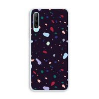 Dark Rounded Terrazzo: Huawei P Smart Pro Transparant Hoesje
