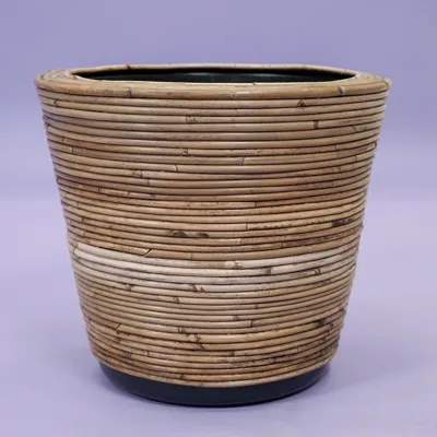 Drypot rotan streep d38h36cm