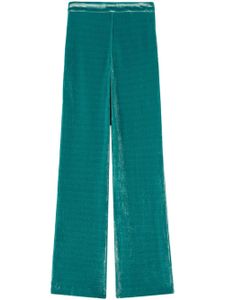 Jil Sander pantalon en velours à coupe droite - Vert