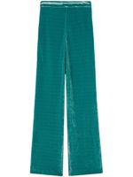 Jil Sander pantalon en velours à coupe droite - Vert - thumbnail