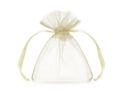 Organza zakjes Creme 7,5x10cm (10st)