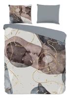 Good Morning Dekbedovertrek "moderne print" - Grijs - (200x200/220 cm) - Katoen