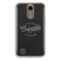 Capable: LG K10 (2017) Transparant Hoesje