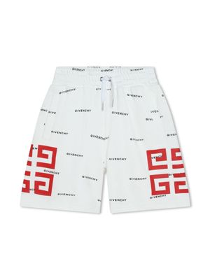 Givenchy Kids short à logo 4G imprimé - Blanc