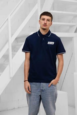 Versace Jeans Couture Square Logo Print Polo Heren Donkerblauw - Maat S - Kleur: Donkerblauw | Soccerfanshop Versace Jeans Couture Square Logo Print Polo Heren Donkerblauw - Maat S - Kleur: Donkerblauw | Soccerfanshop